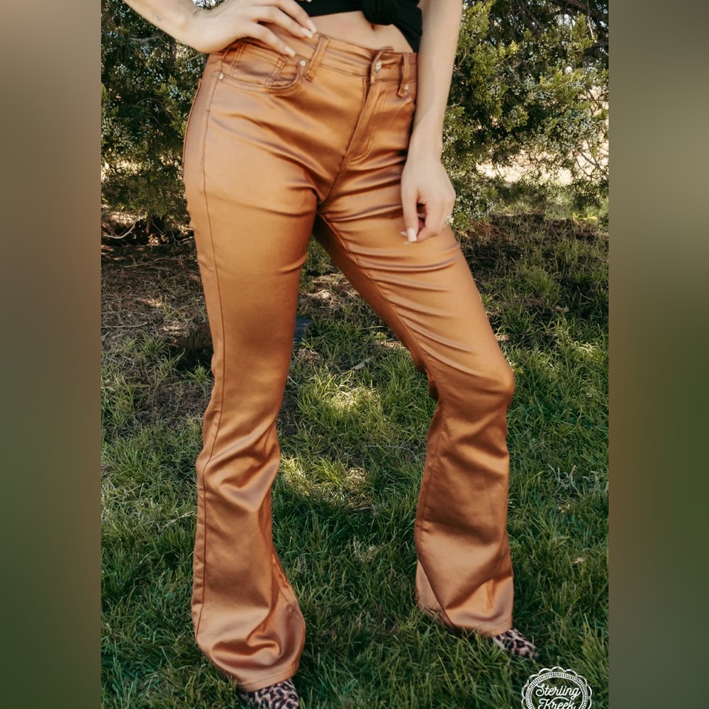 Copper Metallic Jeans